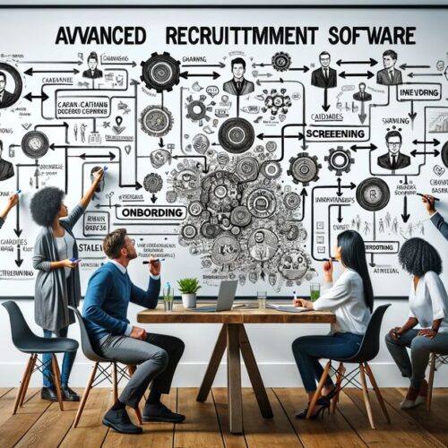 Intricate flowchart on recruitment software